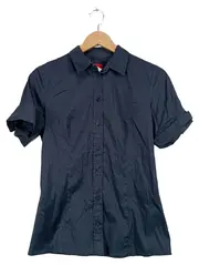 Vorschaubild 1 von Damen Hemdbluse Kurzarm Blau Gr. 36 Business tailliert