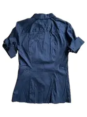 Vorschaubild 3 von Damen Hemdbluse Kurzarm Blau Gr. 36 Business tailliert