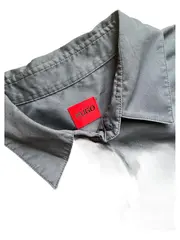 Vorschaubild 2 von Damen Hemdbluse Kurzarm Blau Gr. 36 Business tailliert