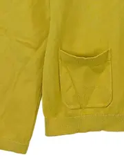 Vorschaubild 2 von Damen Strickjacke Gelb Gr. 38/M Casual Baumwolle Langarm