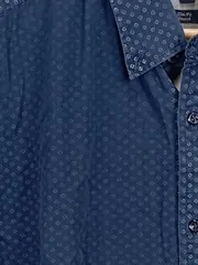 Vorschaubild 3 von Herren Business Hemd Langarm Gr. 50/L Blau Grafisch