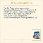 Vorschaubild 5 von Pop-Up Pirate! Geschicklichkeitsspiel Kinderspiel Brettspiel