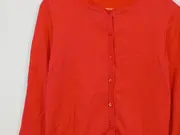 Vorschaubild 3 von Strickjacke Kinder Mädchen Rot Basic Langarm Baumwolle Gr. 164