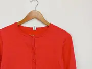 Vorschaubild 4 von Strickjacke Kinder Mädchen Rot Basic Langarm Baumwolle Gr. 164