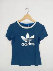 Vorschaubild 2 von Damen T-Shirt Trefoil Logo Gr. 36 S Blau Sportlich