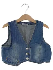 Vorschaubild 1 von Mädchen Jeansweste Weste Gr. 128/134 Blau Denim Knöpfe