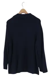Vorschaubild 2 von Damen Pullover Polokragen Gr. 42/XL Blau Baumwolle