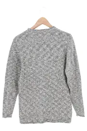 Vorschaubild 2 von Pullover Damen Gr. 34/XS Grau Meliert Casual Langarm Strickpullover