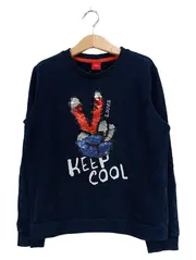 Vorschaubild 1 von Jungen Sweatshirt Gr. 128x134 Blau Peace Pailletten Casual