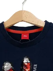 Vorschaubild 7 von Jungen Sweatshirt Gr. 128x134 Blau Peace Pailletten Casual