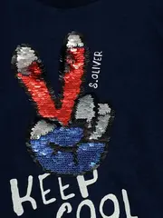 Vorschaubild 5 von Jungen Sweatshirt Gr. 128x134 Blau Peace Pailletten Casual