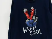 Vorschaubild 3 von Jungen Sweatshirt Gr. 128x134 Blau Peace Pailletten Casual