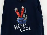 Vorschaubild 2 von Jungen Sweatshirt Gr. 128x134 Blau Peace Pailletten Casual