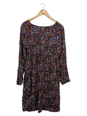 Vorschaubild 2 von MAMA LICIOUS Damen Freizeitkleid Gr. 38/M Viskose Blumenmuster Mehrfarbig