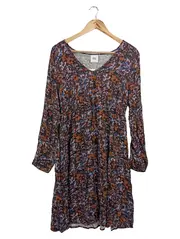 Vorschaubild 1 von MAMA LICIOUS Damen Freizeitkleid Gr. 38/M Viskose Blumenmuster Mehrfarbig