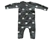 Vorschaubild 2 von Baby Overall Einteiler Gr. 6M/68 Grau Katzenmotiv Baumwolle