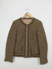 Vorschaubild 1 von Damen Blazer Gr. 38/M Mehrfarbig Kariert Tweed Business Elegant