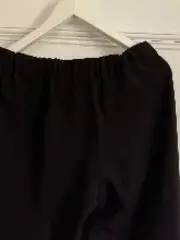 Vorschaubild 5 von Damen Stoffhose Schwarz Gr. 36 Bundfalte Kordelzug