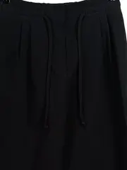 Vorschaubild 2 von Damen Stoffhose Schwarz Gr. 36 Bundfalte Kordelzug