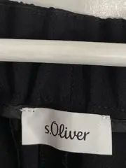 Vorschaubild 4 von Damen Stoffhose Schwarz Gr. 36 Bundfalte Kordelzug