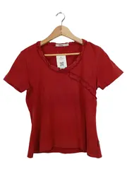 Vorschaubild 1 von Damen T-Shirt Gr. 42/XL Rot Casual mit Rüschen
