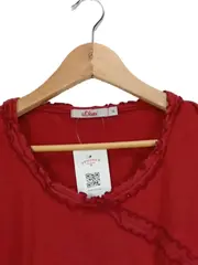 Vorschaubild 2 von Damen T-Shirt Gr. 42/XL Rot Casual mit Rüschen
