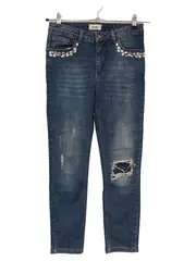 Vorschaubild 1 von HOME Damen Destroyed Jeans Gr. 36 Blau High Waist Casual