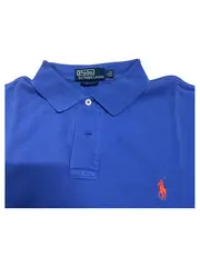Vorschaubild 2 von Poloshirt Herren Klassisch Blau L Baumwolle Kurzarm
