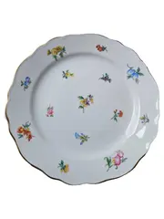 Vorschaubild 1 von Platzteller Porzellan Blumenmuster Klassisch Mehrfarbig 19 cm