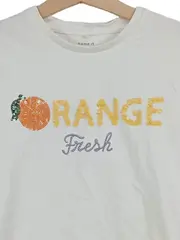 Vorschaubild 4 von Kinder T-Shirt Orange Fresh Gr. 134 Weiß Casual Pailletten
