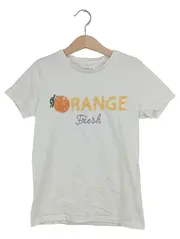 Vorschaubild 1 von Kinder T-Shirt Orange Fresh Gr. 134 Weiß Casual Pailletten