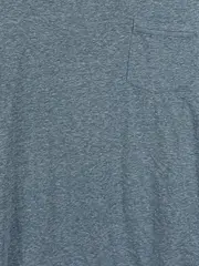 Vorschaubild 3 von Damen T-Shirt Gr. 40/L Blau Meliert mit Brusttasche Casual