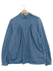 Vorschaubild 1 von Damen Jeansbluse Chambray Gr. 42/XL Blau Italian Fabric