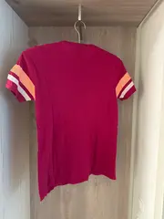 Vorschaubild 2 von Damen Sport Shirt Pink Gr. 38/M Kurzarm Logo-Print Baumwolle