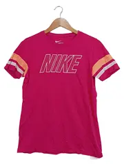 Vorschaubild 1 von Damen Sport Shirt Pink Gr. 38/M Kurzarm Logo-Print Baumwolle