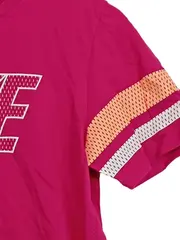 Vorschaubild 4 von Damen Sport Shirt Pink Gr. 38/M Kurzarm Logo-Print Baumwolle