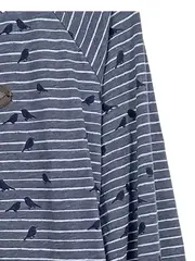 Vorschaubild 7 von Damen Kapuzenpullover Gr. 36/S Blau Gestreift Casual