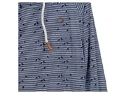 Vorschaubild 3 von Damen Kapuzenpullover Gr. 36/S Blau Gestreift Casual