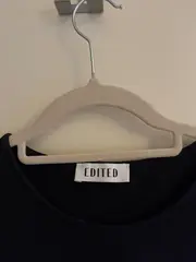 Vorschaubild 2 von Etuikleid Damen Gr. 38 Schwarz Casual Langarm Kleid