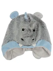 Vorschaubild 1 von Hippo Babymütze Gr. 49 12-18 Monate Grau Blau Tiermotiv