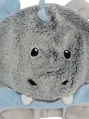 Vorschaubild 2 von Hippo Babymütze Gr. 49 12-18 Monate Grau Blau Tiermotiv