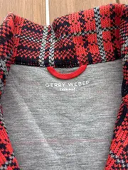 Vorschaubild 5 von Damen Strickjacke 36 S Kariert Rot Blau Modern Reißverschluss