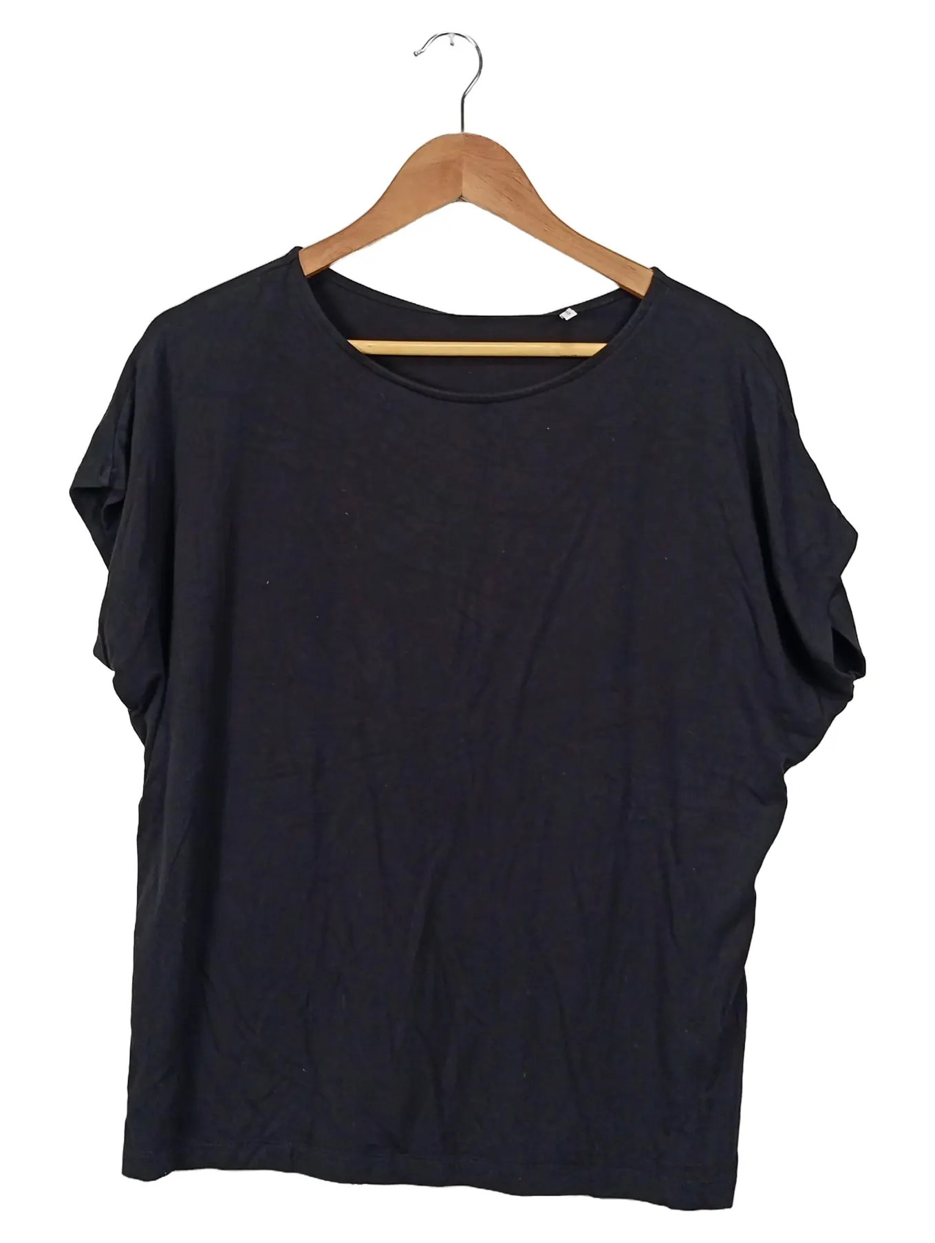 S.OLIVER Damen T-Shirt Schwarz Gr. 38/M Basic Kurzarm