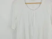 Vorschaubild 2 von Damen T-Shirt Basic Weiß Gr. 42/XL Kurzarm