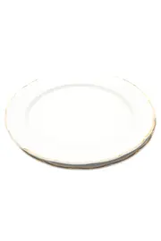 Vorschaubild 1 von Frühstücksteller Weiß Goldrand Porzellan Elegant Vintage 24 cm