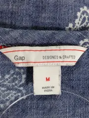 Vorschaubild 3 von Damen Blusenkleid Gr. 38/M Blau Baumwolle Bohemian Vintage