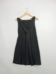 Vorschaubild 2 von Damen Freizeitkleid Schwarz Gr. 40/L Baumwolle Modal Casual