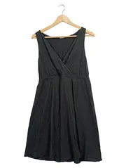 Vorschaubild 1 von Damen Freizeitkleid Schwarz Gr. 40/L Baumwolle Modal Casual