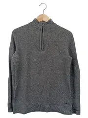 Vorschaubild 1 von Herren Pullover Grau Meliert Baumwolle Gr. 46/S Casual Langarm