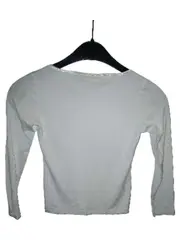 Vorschaubild 2 von Bian Corella Langarmshirt Mädchen Gr. 140 Weiß Basic Viskose